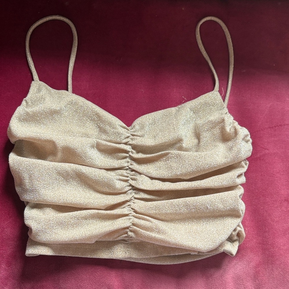 Princess Polly Gold Shimmer Camisole